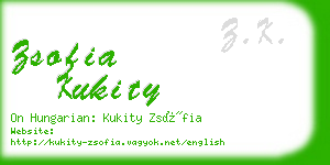 zsofia kukity business card